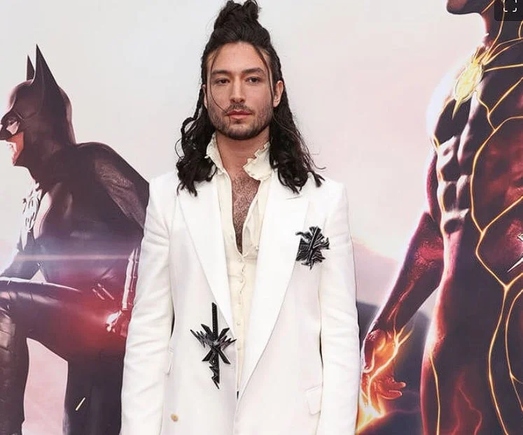 Ezra Miller makes first public appearance since offscreen controversies at The Flash premiere